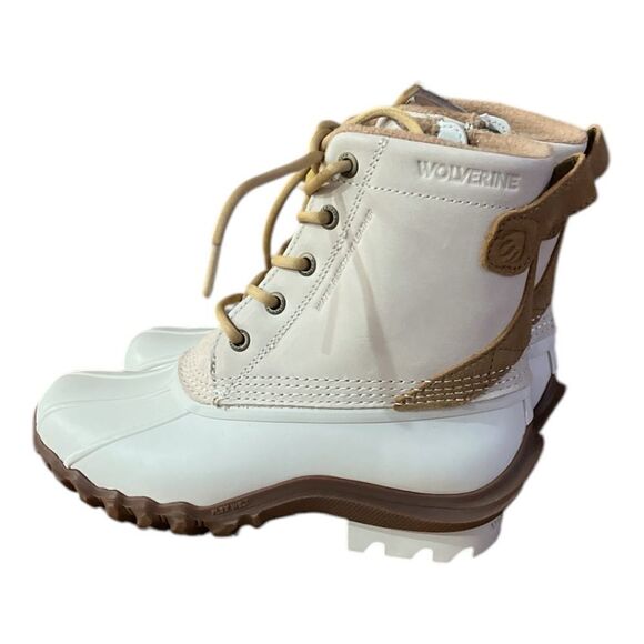 Wolverine Womens 6M Torrent Wool Winter Duck Boot Ivory Snow Treads - W880225 - Picture 6 of 8